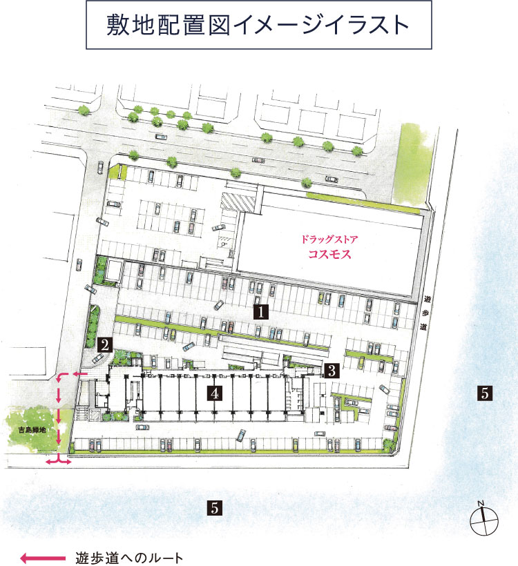 敷地配置図イメージイラスト